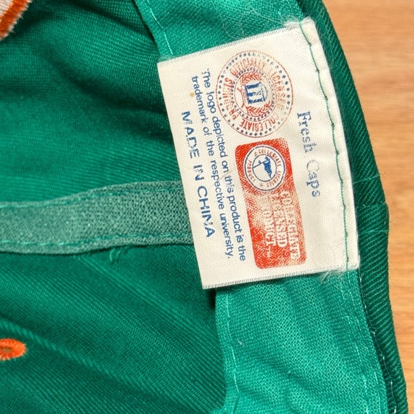 Vintage University of Miami Hurricanes Florida Canes Snapback Hat Cap‎ - Picture 7 of 7